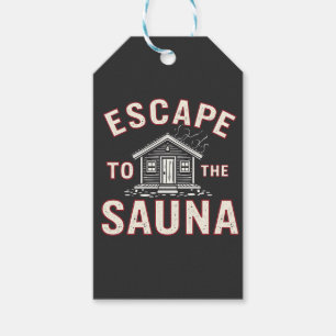 Escape to the Sauna Funny Spa Day Sauna Lovers Gift Tags