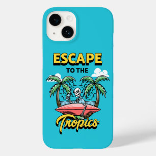 Escape to the Tropics Skeleton Surf Case-Mate iPhone 14 Case