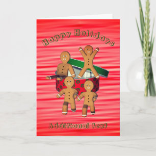 Escaping Gingerbread Men Funny Christmas Card