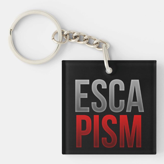 Escapism Keychain – Minimal Dreamy Aesthetic Art (Front)