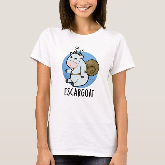 Escar-goat Funny French Snail Pun  T-Shirt (Front)
