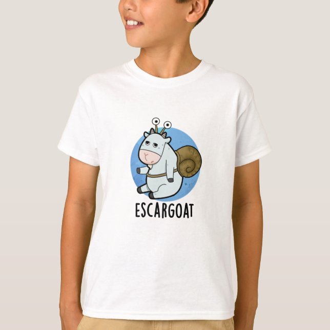Escar-goat Funny French Snail Pun  T-Shirt (Front)
