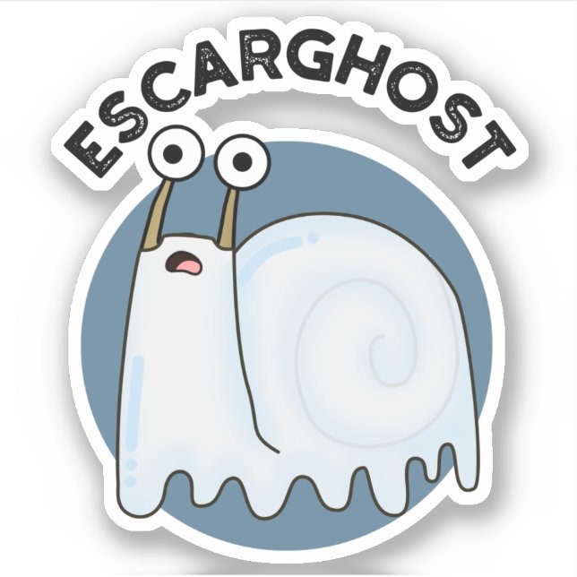 Escarghost Funny French Ghost Snail Pun  (Front)