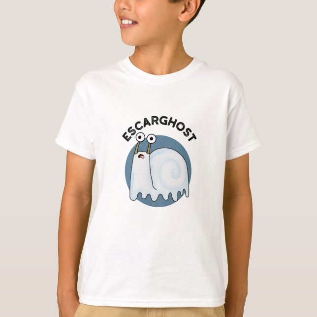Escarghost Funny French Ghost Snail Pun  T-Shirt (Front)
