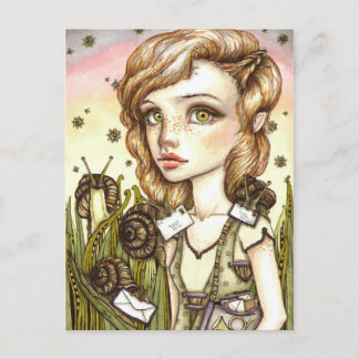 Escargot Express Postcard