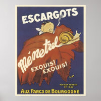 Escargot Mementrel Vintage Ad