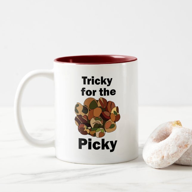 Escargot Picky Eater Club Funny  Two-Tone Coffee Mug (With Donut)