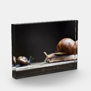 Escargots - Snail Mollusk Photo Block
