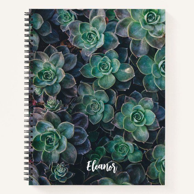 Esceveria Succulent Plant Themed Notebook (Front)