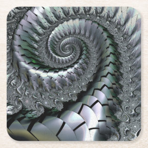 Escheresque Square Paper Coaster
