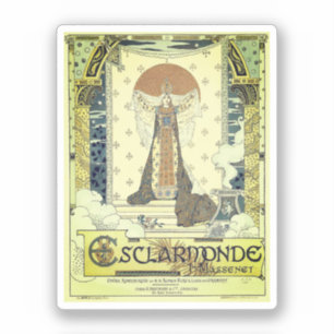 Esclarmonde opera vintage poster