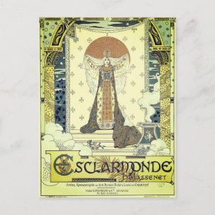 Esclarmonde opera vintage poster postcard