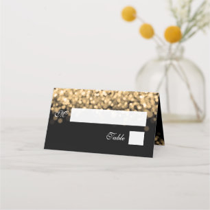 Escort Card Elegant Wedding Gold Lights