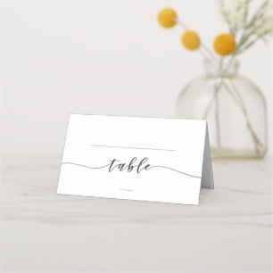 Escort Place Card Calligraphy Rustic Wedding