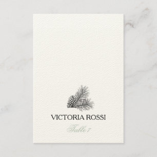 Escort Place Card   Rustic Pine Tree Set