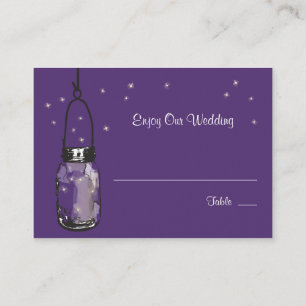Escort Seating Card Fireflies & Mason Jar