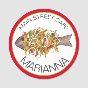 Escovitch Fish Jamaican Caribbean Cuisine Food  Name Tag