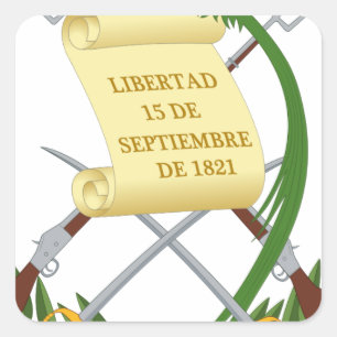 Escudo de armas de Guatemala - Coat of arms Square Sticker