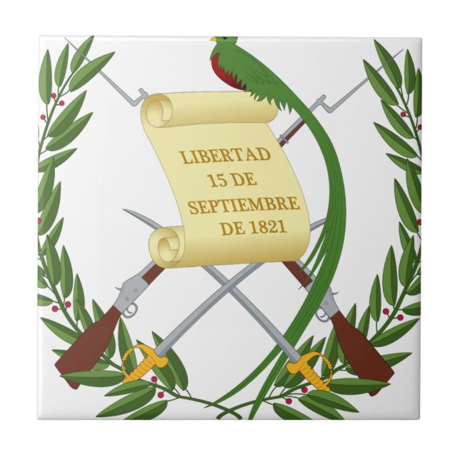 Escudo de armas de Guatemala - Coat of arms Tile (Front)