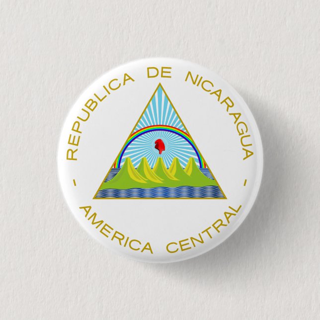 Escudo de Nicaragua 3 Cm Round Badge (Front)