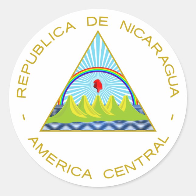 Escudo de Nicaragua Classic Round Sticker (Front)