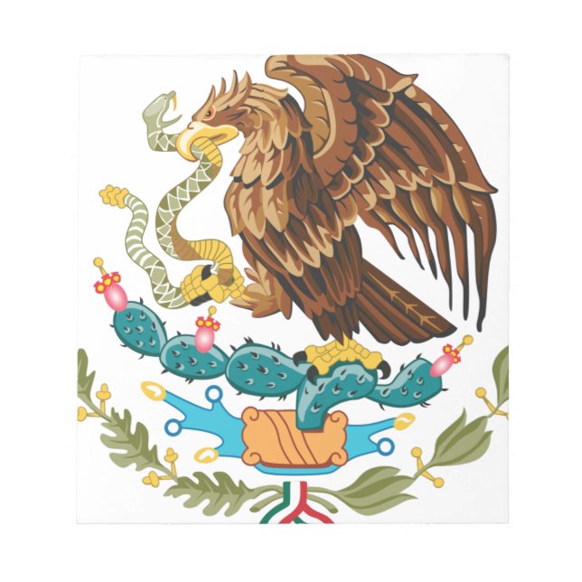 Escudo Nacional de México - Emblema Mexicano Notepad (Front)