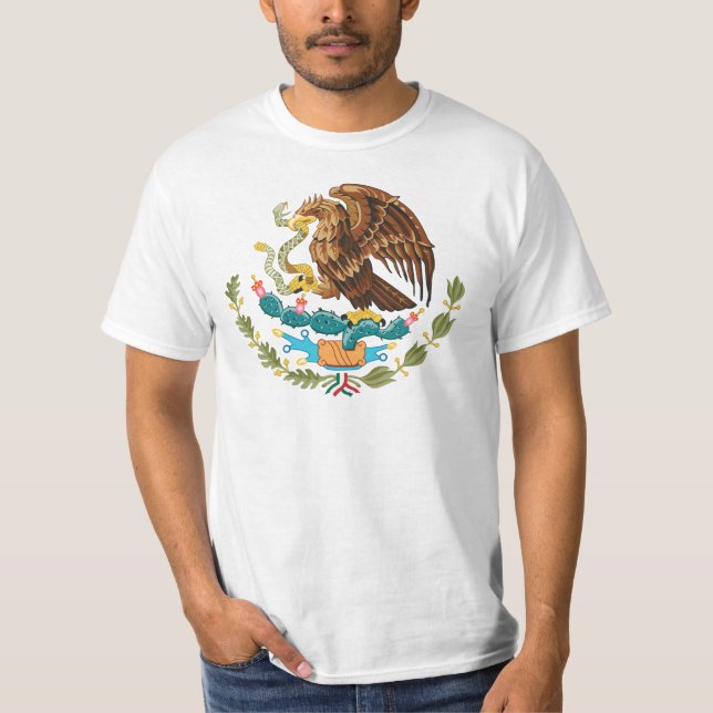 Escudo Nacional de México - Emblema Mexicano T-Shirt (Front)