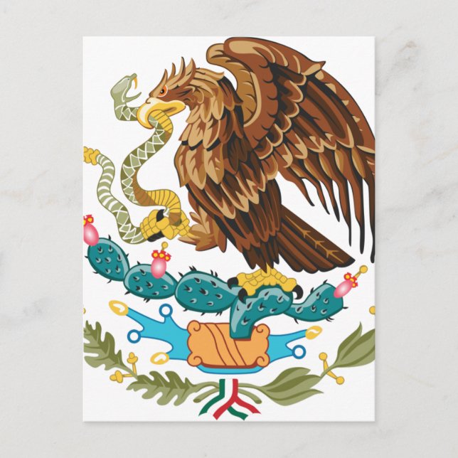 Escudo Nacional de México - Mexican Emblem Postcard (Front)