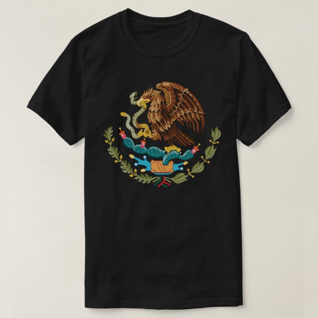 Escudo Nacional De México T-Shirt (Design Front)