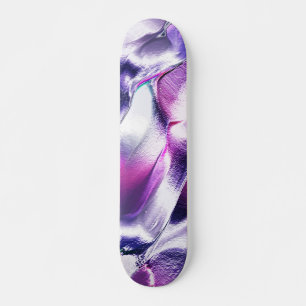 Esculpido de metal fosco, em roxo e lilás skateboard