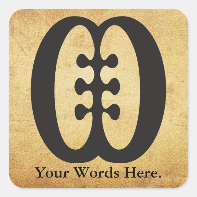 ESE NE TEKREMA | Friendship and Interdependence Square Sticker (Front)