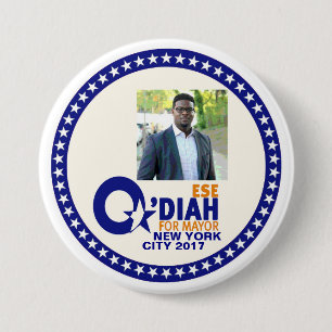 Ese O'Diah for NYC Mayor 2017 7.5 Cm Round Badge