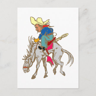 Esel Reiter donkey rider Postcard
