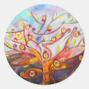 Eshet Chayil Classic Round Sticker