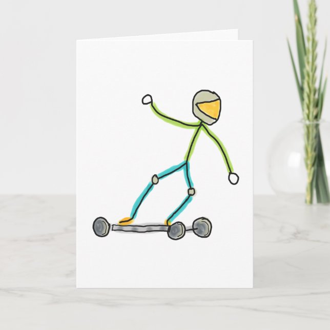 Esk8 Stickman Card (Front)
