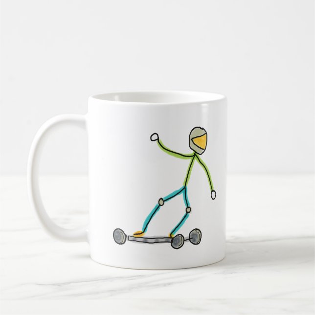 Esk8 Stickman Coffee Mug (Left)