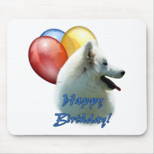 Eskie Happy Birthday Balloon Mouse Mat