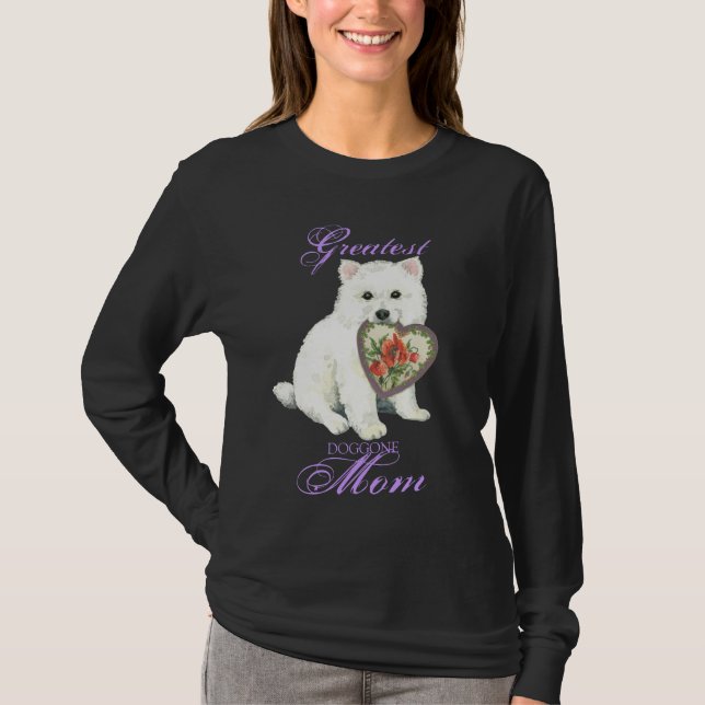 Eskie Heart Mum Long Sleeve T-Shirt (Front)