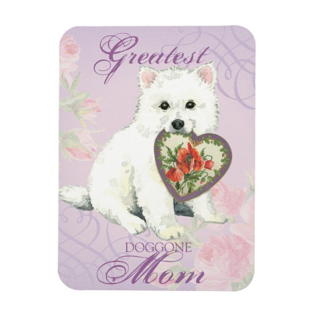 Eskie Heart Mum Magnet (Vertical)