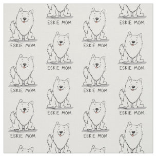Eskie Mum - American Eskimo Dog Mum Fabric
