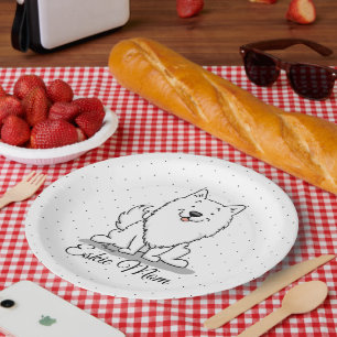 Eskie Mum - American Eskimo Dog Mum Paper Plate