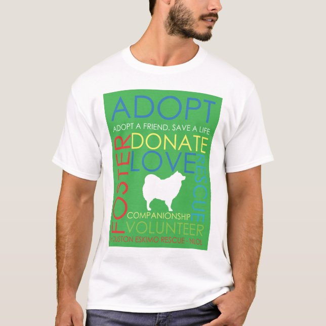 Eskie Rescue Design Shirt Green (Front)