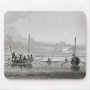 Eskimaux Coming Towards Boats in Shoalwater Mouse Mat