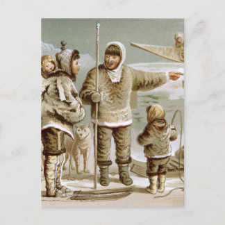 Eskimo Family Postcard