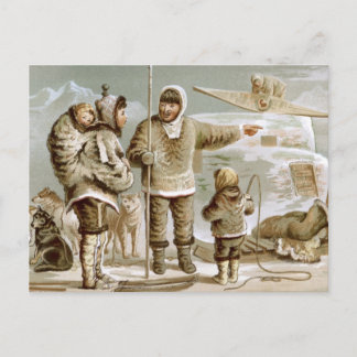 Eskimo Family Postcard