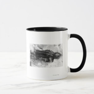 Eskimo Girl in a Parka in Nome, Alaska Mug
