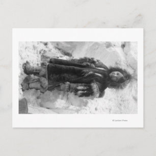 Eskimo Girl in a Parka in Nome, Alaska Postcard
