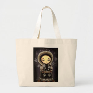 Eskimo girl large tote bag