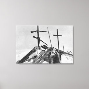Eskimo Grave in Alaska Photograph Canvas Print