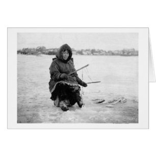 Eskimo Ice Fishing in Nome, Alaska Photograph